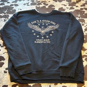 Black Graphic Sweater